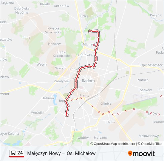 24 bus Line Map