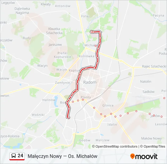 Автобус 24: карта маршрута