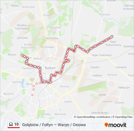 10 bus Line Map