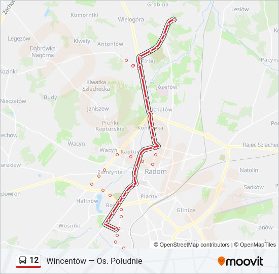 12 bus Line Map