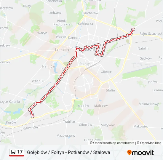 17 Bus Line Map