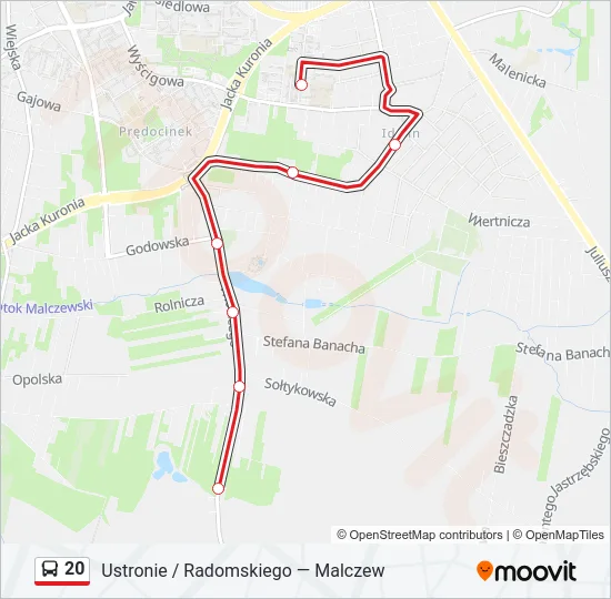 20 Bus Line Map