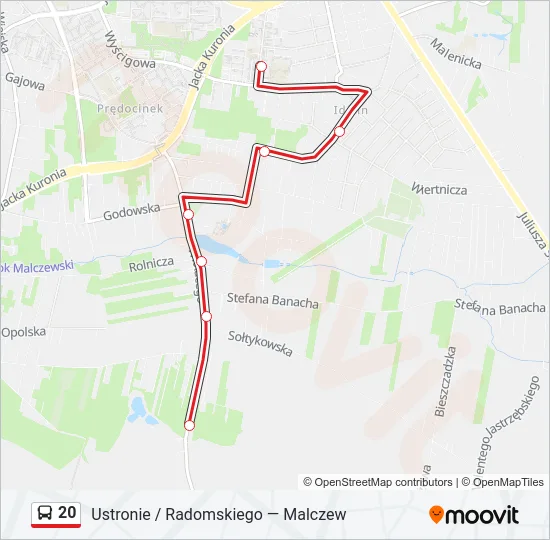 20 Bus Line Map