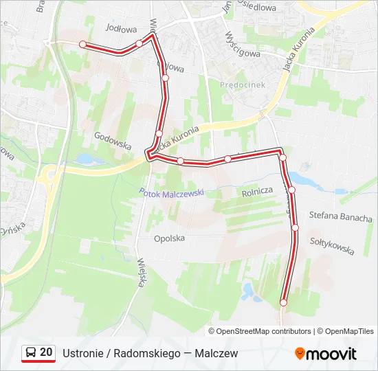 20 Bus Line Map