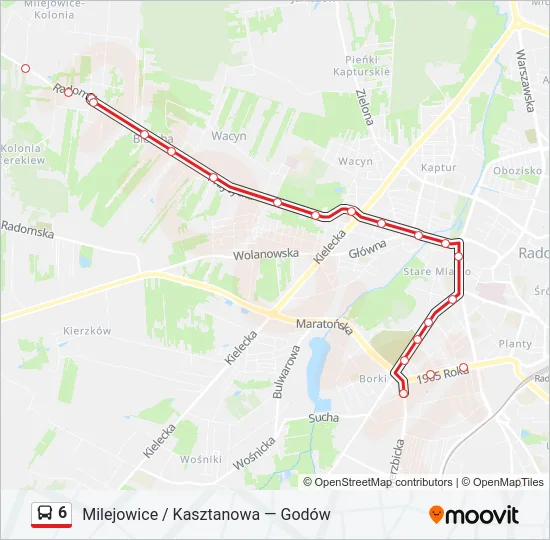 6 Bus Line Map