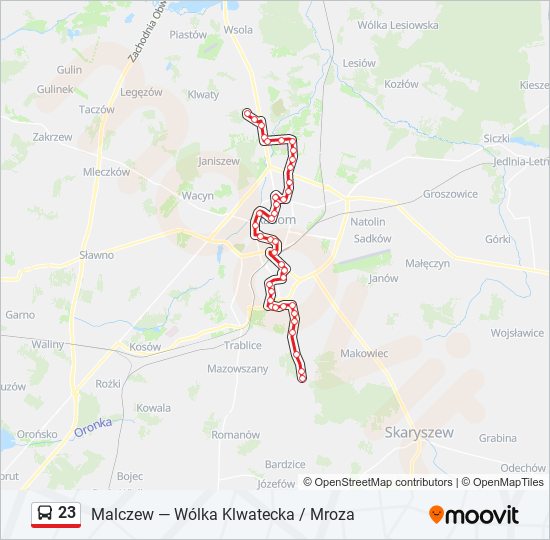 23 bus Line Map