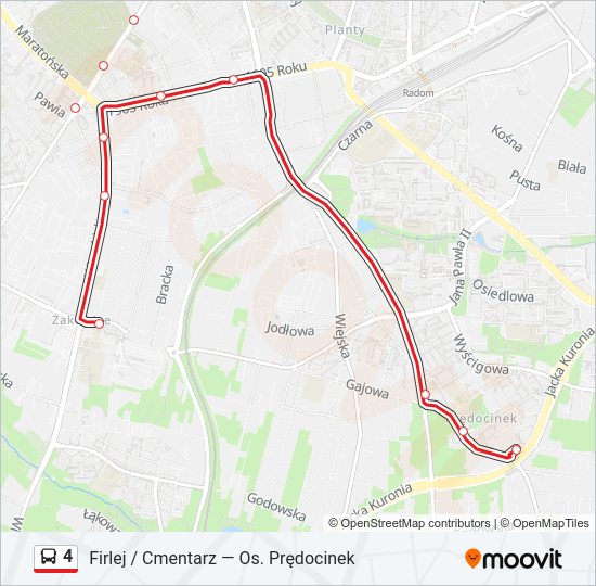 4 bus Line Map