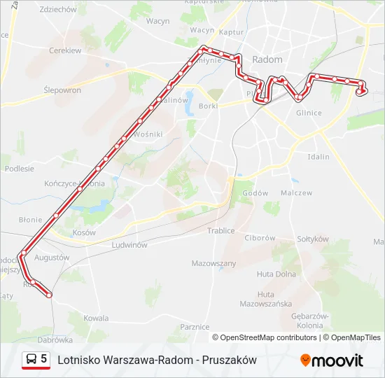 5 Bus Line Map