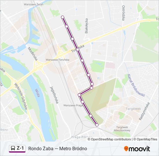 Z-1 bus Line Map