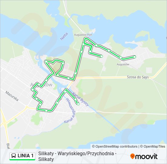 Автобус LINIA 1: карта маршрута