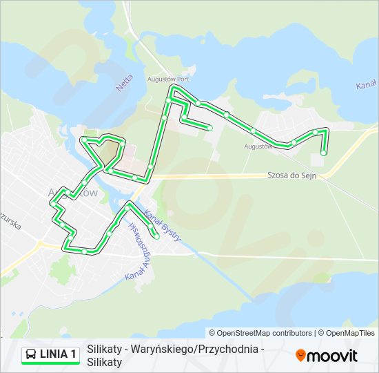 Автобус LINIA 1: карта маршрута