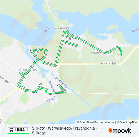 Автобус LINIA 1: карта маршрута