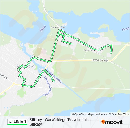 Автобус LINIA 1: карта маршрута