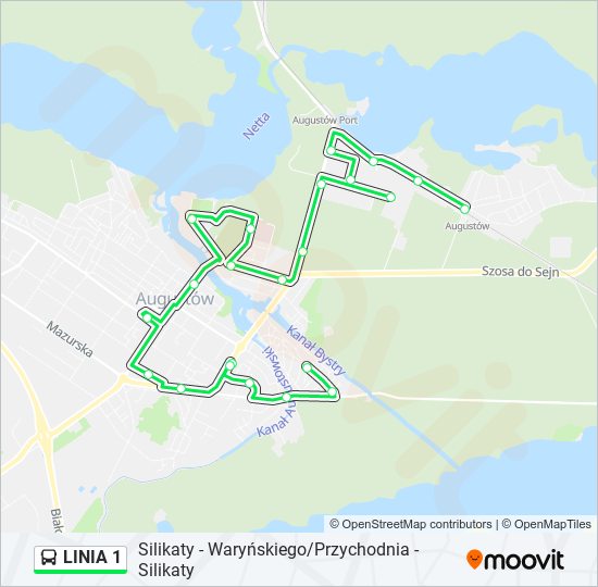 Автобус LINIA 1: карта маршрута