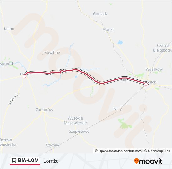 BIA-ŁOM bus Line Map