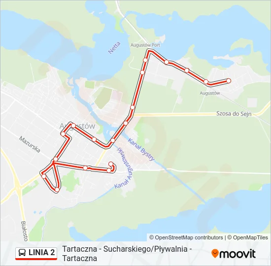 Автобус LINIA 2: карта маршрута