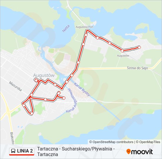 LINIA 2 bus Line Map