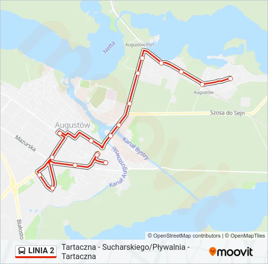 Автобус LINIA 2: карта маршрута
