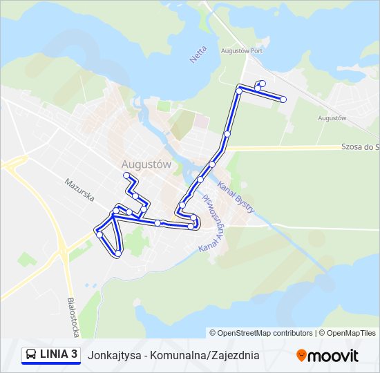 LINIA 3 bus Line Map