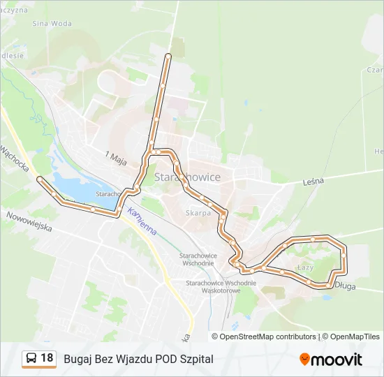 Автобус 18: карта маршрута