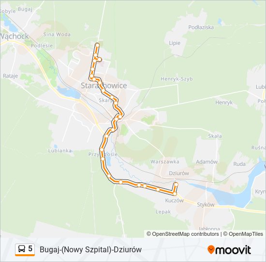 5 bus Line Map