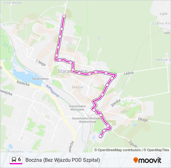 6 bus Line Map