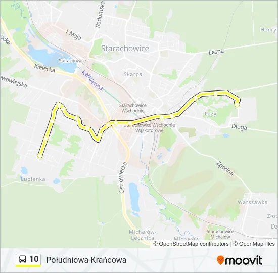 Автобус 10: карта маршрута