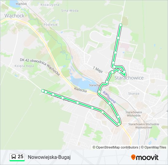 Автобус 25: карта маршрута
