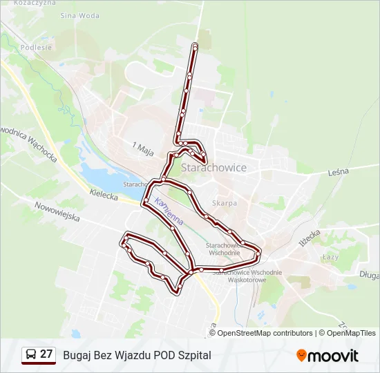 Автобус 27: карта маршрута