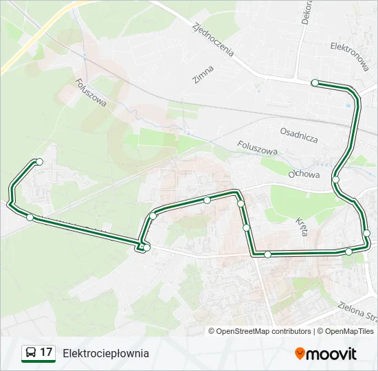 Автобус 17: карта маршрута