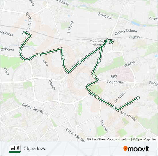 6 bus Line Map