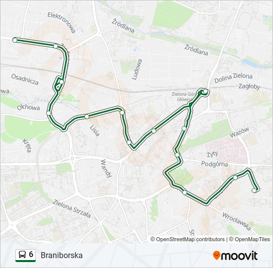 6 bus Line Map