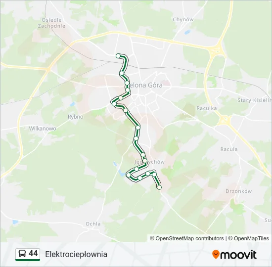 Автобус 44: карта маршрута