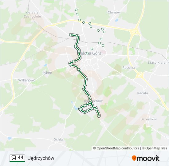 44 bus Line Map