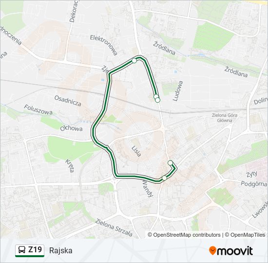 Z19 bus Line Map