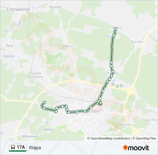 17A bus Line Map