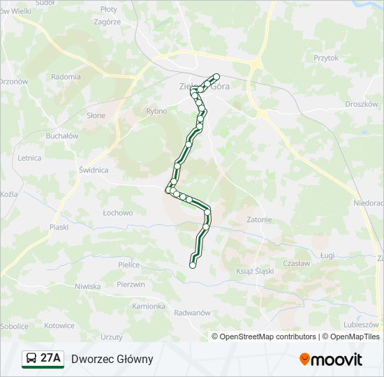 27A bus Line Map