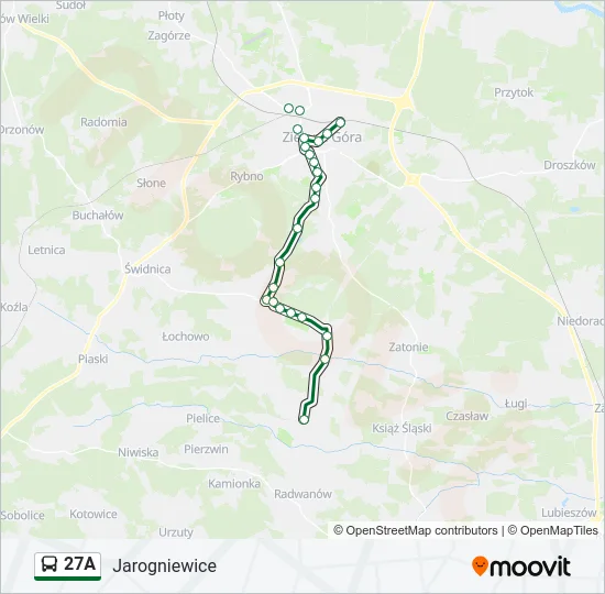 Автобус 27A: карта маршрута
