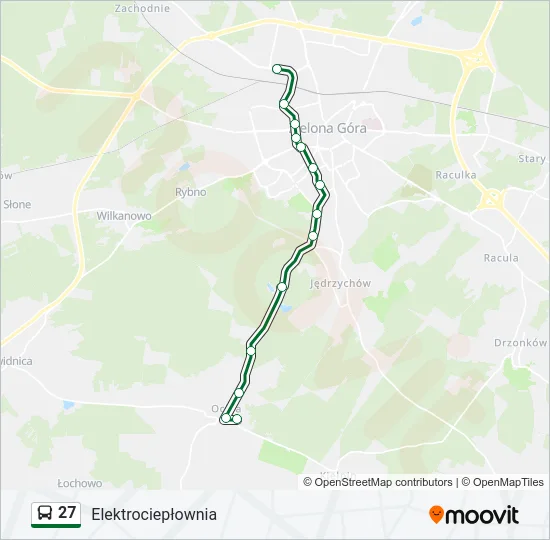 Автобус 27: карта маршрута