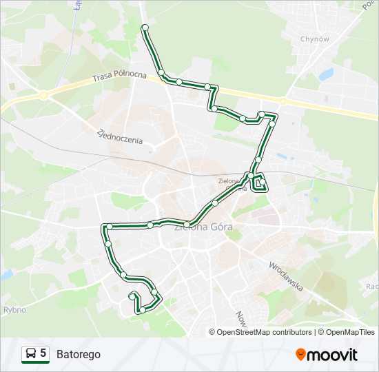 5 bus Line Map