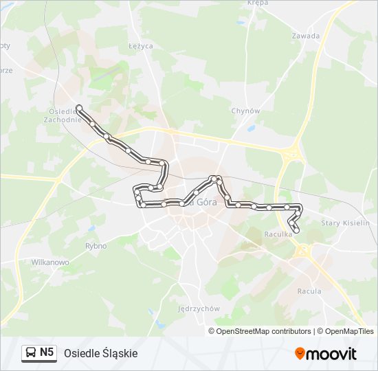 N5 bus Line Map