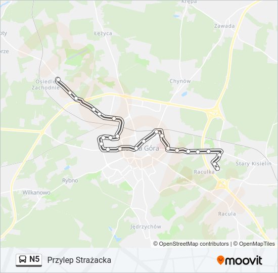 N5 bus Line Map