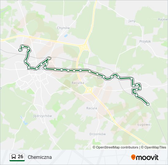 26 bus Line Map