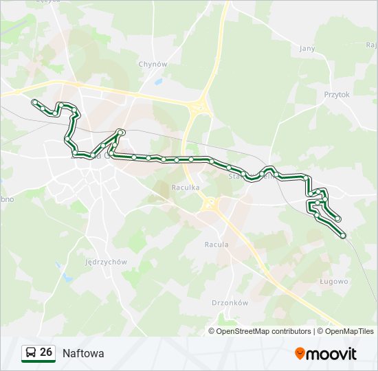 26 bus Line Map