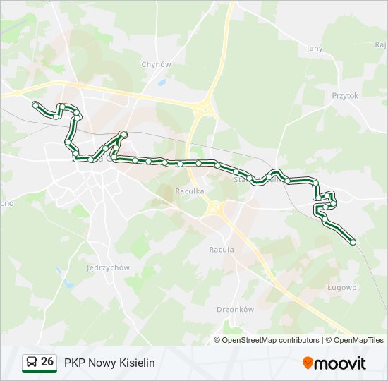 26 bus Line Map