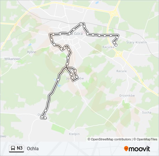 N3 bus Line Map