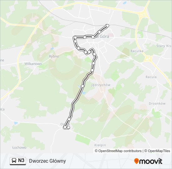 N3 bus Line Map