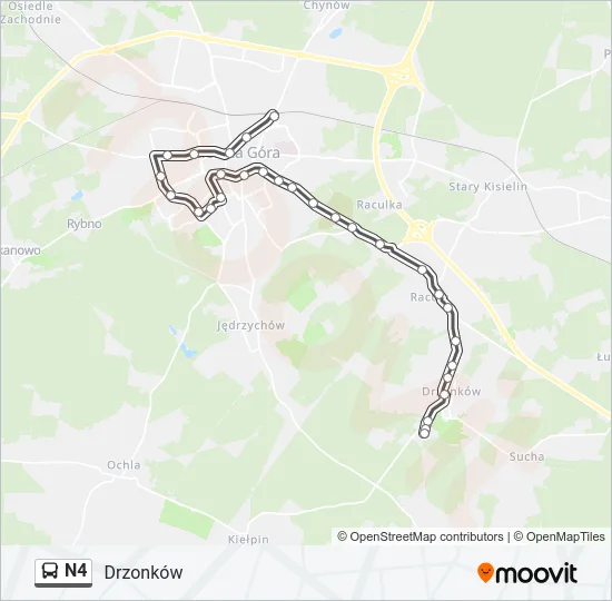 N4 Bus Line Map