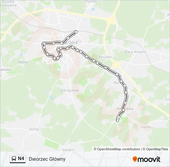 N4 Bus Line Map