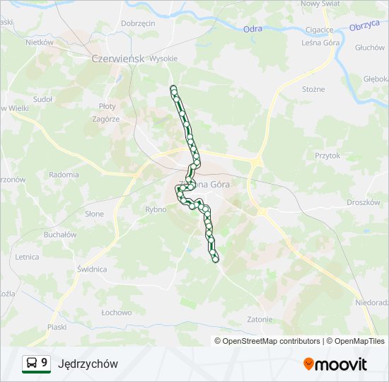 9 bus Line Map